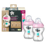 2er Set Flaschen Close to Nature, +0 Monate, 260 ml, Tommee Tippee