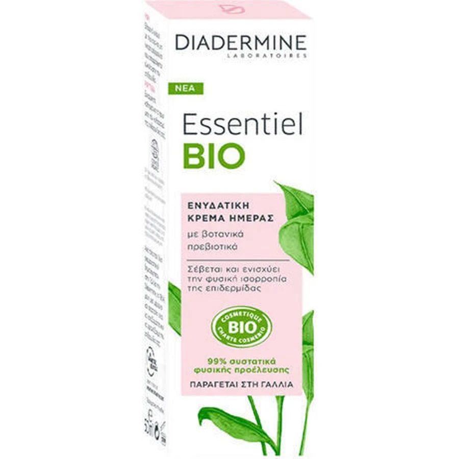 Diadermine Essentiel Bio-Feuchtigkeitsspendende Gesichtscreme mit Präbiotika 50ml