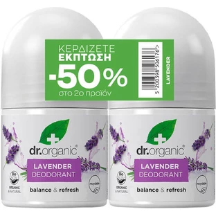 Dr.Organic Desodorante Roll-On Lavanda 2x50ml