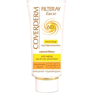 Coverderm Filteray Crème Waterprof Zonnebrandcrème Gezicht SPF60 50ml