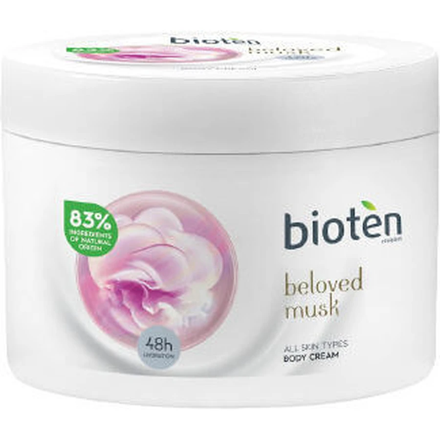 Bioten Beloved Musk Body Moisturising Cream mit weißem Moschusduft für alle Hauttypen 250ml