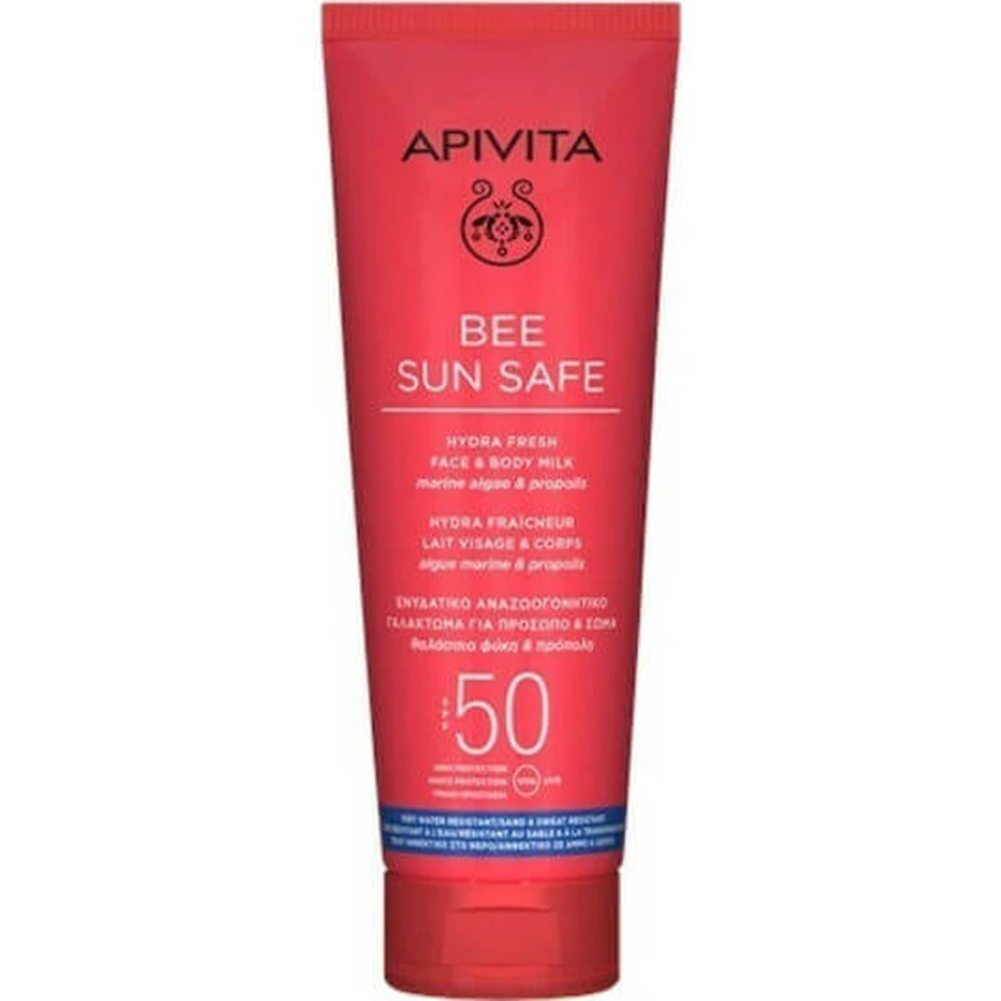 Apivita Hydra Fresh Milk Waterbestendige Zonnecrème voor gezicht en lichaam SPF50 100ml
