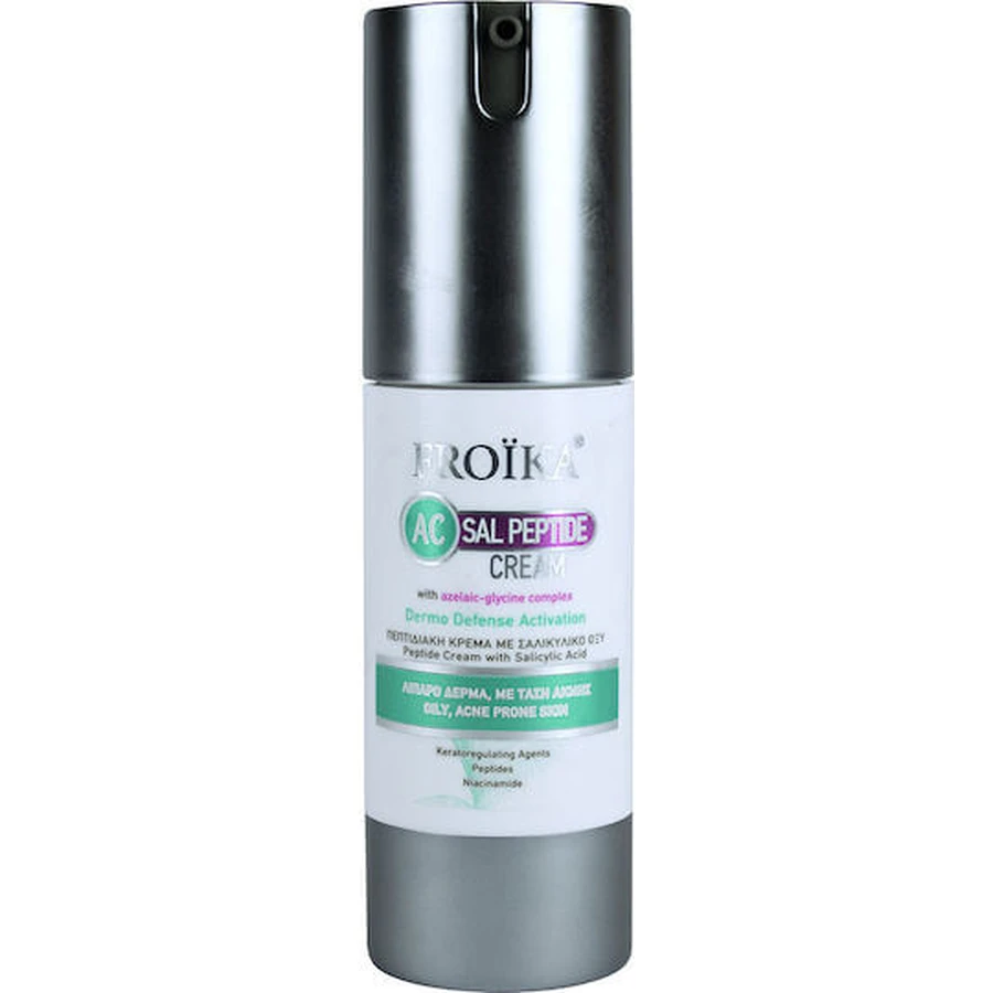 Froika AC Sal Peptide Cream 24H 24h Crème régulatrice pour le visage contre les imperfections et l'acné avec Panthenol et Peptide 30ml