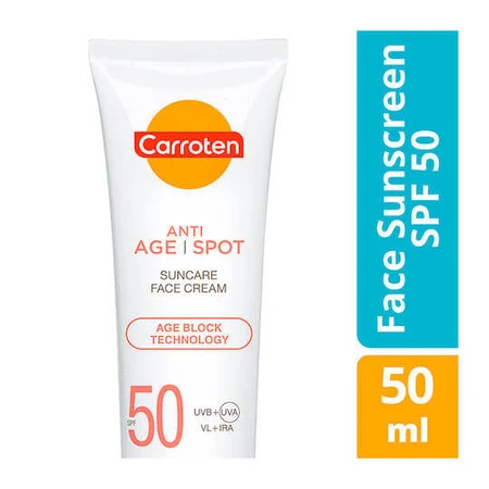 Carroten Anti-Wrinkle Light Texture Waterproof Anti-Wrinkle Face Cream with Sun Protection (SPF50) 50ml