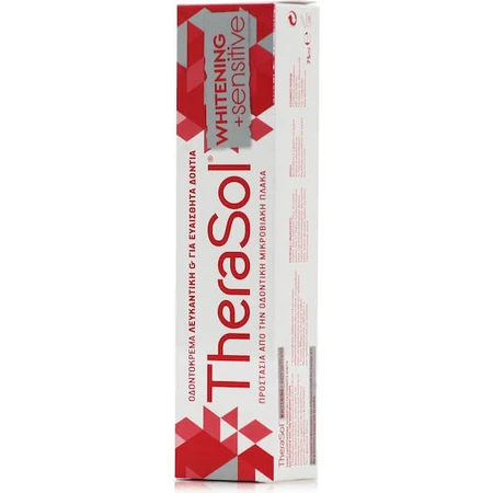 Therasol Whitening & Sensitive Pasta dentífrica para dientes sensibles , blanqueadora y antiplaca 75ml