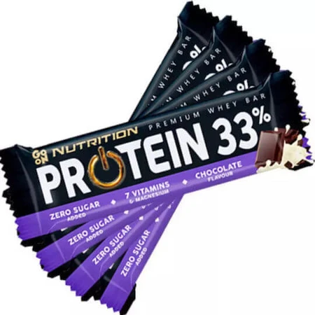 Go On Nutrition Premium Whey Batoane cu 33% Proteină & Aromă Ciocolată 25x50gr