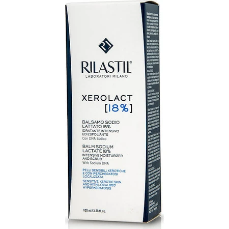 Rilastil Xerolact Balsam Natriumlactat 18% Natriumlactat 18% Feuchtigkeitsspendender regenerierender Balsam für atopische Haut 100ml