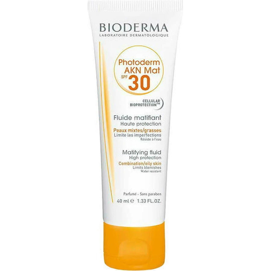 Bioderma Photoderm AKN AKN Mat Fluid Wasserbeständige Gesichtscreme mit Sonnenschutz SPF30 40ml