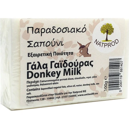 Natprod Jabón Tradicional Jabón Corporal en Pastilla con Leche de Burra 100gr