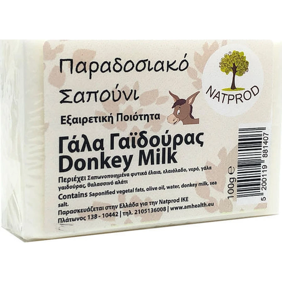 Natprod Jabón Tradicional Jabón Corporal en Pastilla con Leche de Burra 100gr
