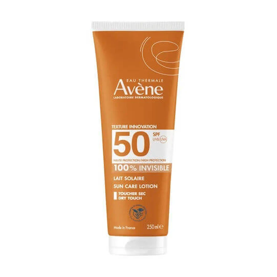 Eau Thermale Avène 100% Invisible Emulsie Gezichts- en Lichaamszonbescherming SPF50 250ml