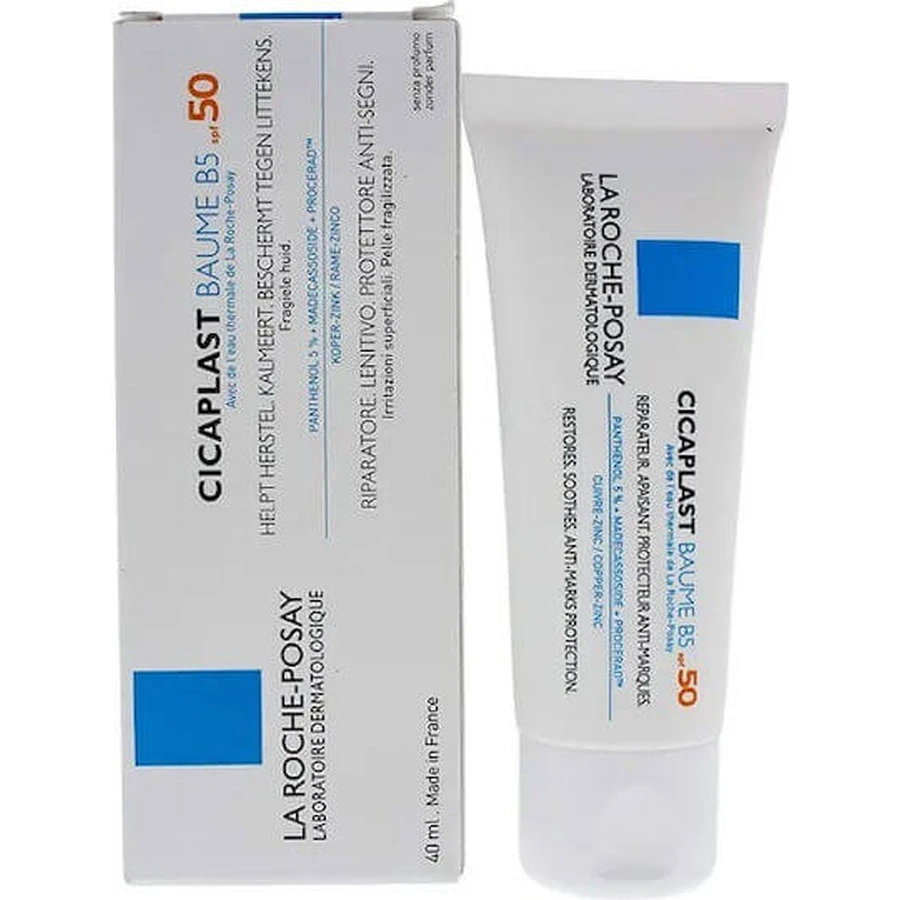 La Roche Posay Cicaplast Baume B5 Day Repairing Face Balm avec SPF50, Panthenol & Centella Asiatica 40ml