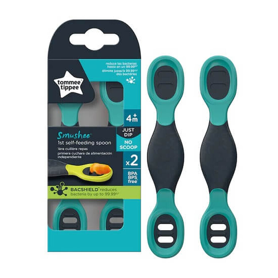 Comprar Set de 2 cucharas con tecnología Bacshield™, a partir de 4 meses, Gris/Verde, Tommee Tippee Set de 2 cucharas con tecnología Bacshield™, a partir de 4 meses, Gris/Verde, Tommee Tippee