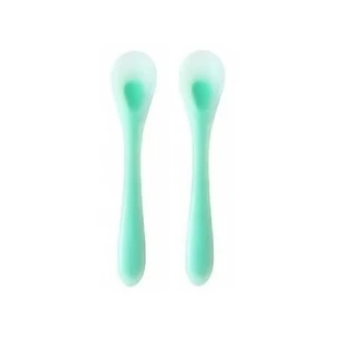 Set of 2 silicone spoons, Blue, Mombella