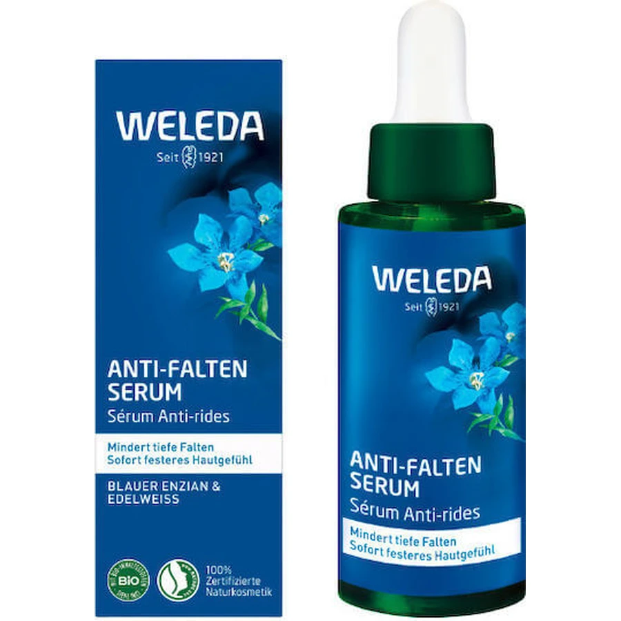 Weleda Blauwe gentiaan & Edelweiss Anti-Ageing Gezichtsserum met Centella Asiatica en Collageen voor Lifting 30ml