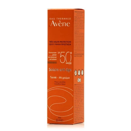 Eau Thermale Avène Crème solaire visage résistante à l'eau SPF50 avec pigment anti-âge 50ml