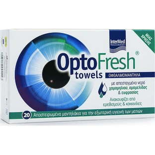 InterMed OptoFresh Augenlid Reinigungstücher für Allergie Allergie 20pcs