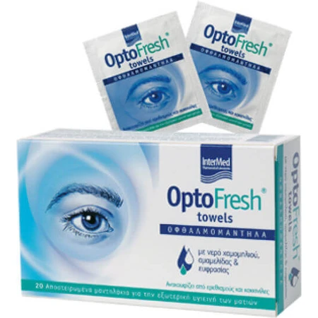 InterMed OptoFresh Augenlid Reinigungstücher für Allergie Allergie 20pcs