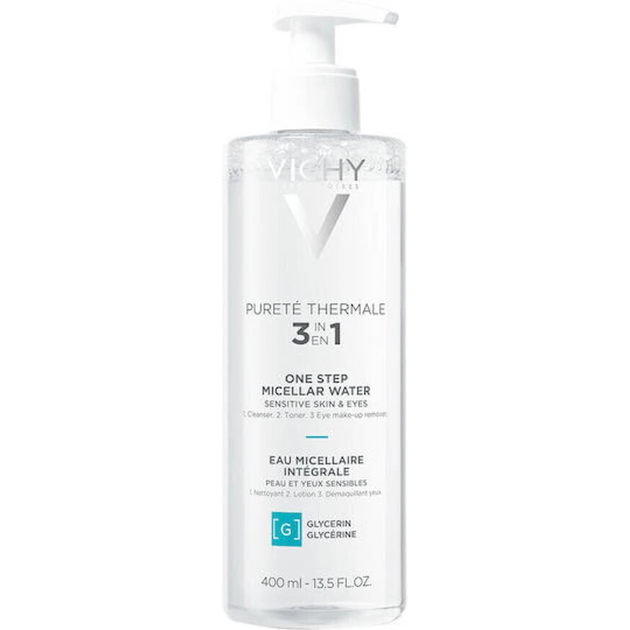 Vichy Purete Thermale Agua Micelar Desmaquillante Rostro y Ojos 400ml