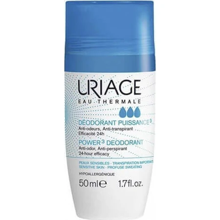 Uriage Power 3 Déodorant anti-transpirant 24h Roll-On 50ml