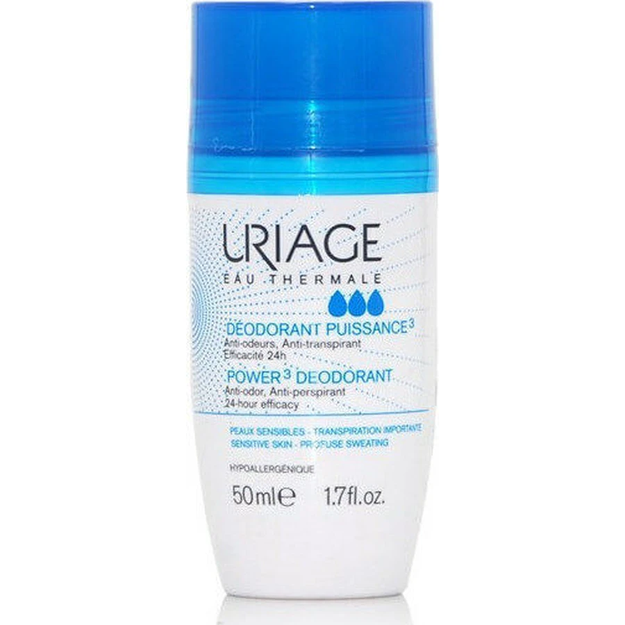 Uriage Power 3 Déodorant anti-transpirant 24h Roll-On 50ml