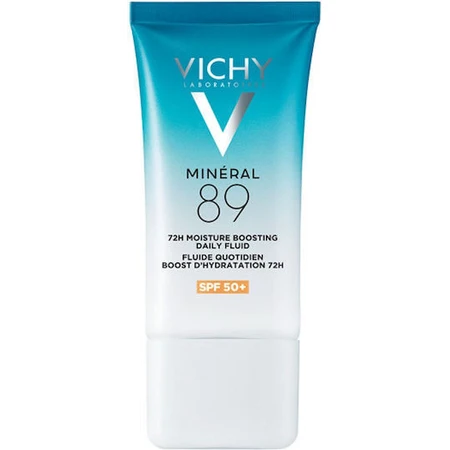 Vichy Mineral 89 Light 72h Moisturising Day Crème fluide hydratante visage avec SPF50 contre les imperfections avec Acide Hyaluronique 50ml