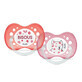 Set of 2 Anatomic Soothers for Girls, Funny Animals, Various Designs, +18 months, Dodie