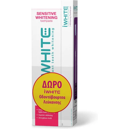 iWhite Pasta dentífrica blanqueadora para dientes sensibles y blanqueadora y cepillo dental Cepillo dental blanqueador instantáneo 75ml