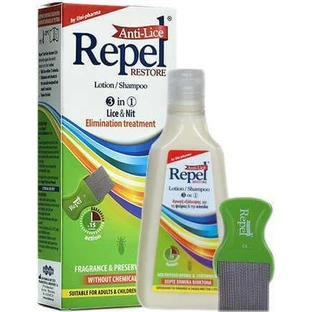 UNI-PHARMA Repel Repel Antipiojos Restore 3 en 1 Champú y Loción Antipiojos 200ml