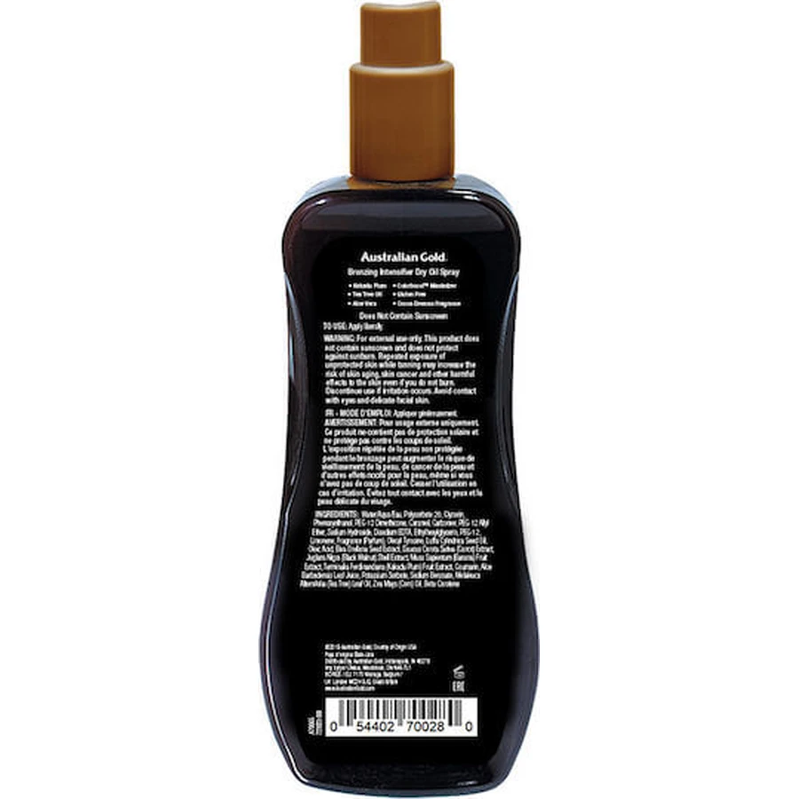 Australian Gold Bronzing Intensifier Waterproof Dry Bronzing Oil for Body Spray 237ml