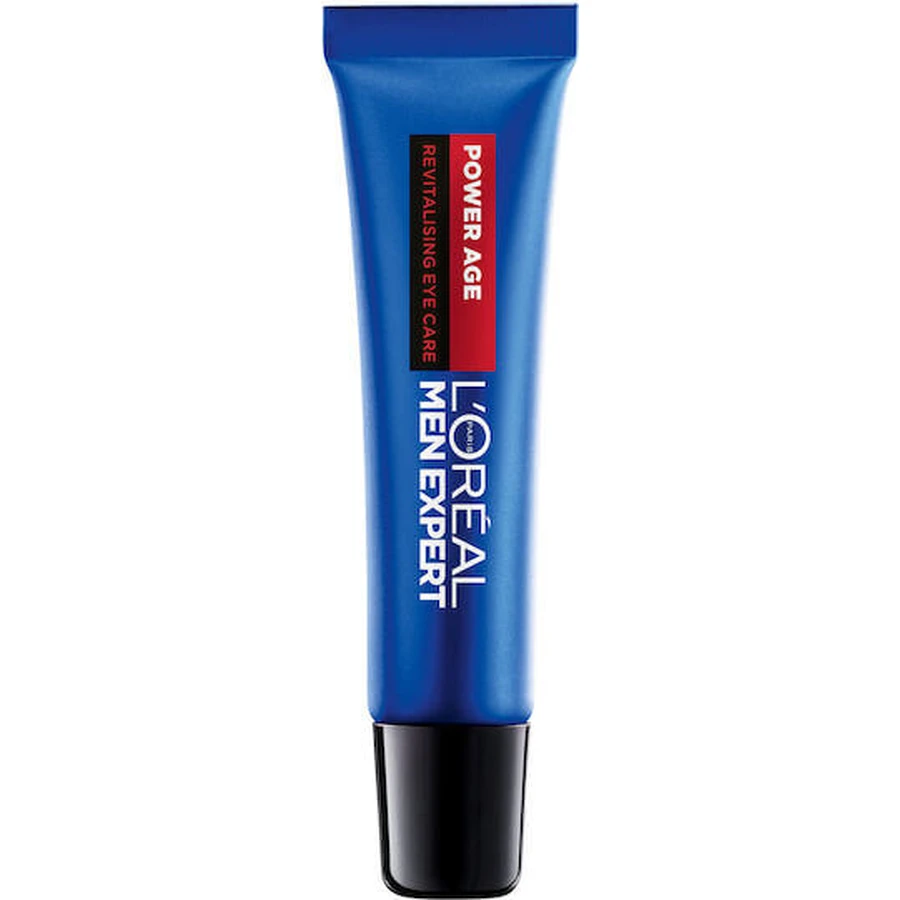 L'Oreal Paris Men Expert Men's Power Age Crème Hydratante et Anti-Age pour les Yeux Anti-Rides pour Hommes avec Acide Hyaluronique 15ml