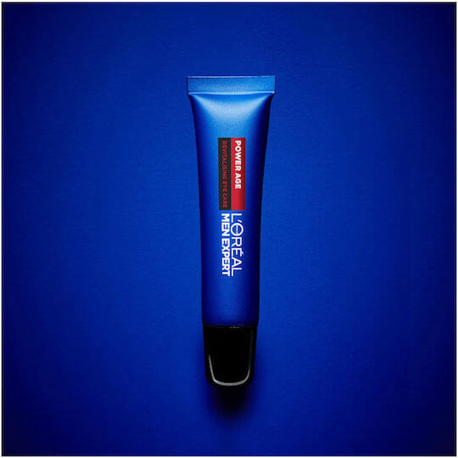 L'Oreal Paris Men Expert Men's Power Age Crème Hydratante et Anti-Age pour les Yeux Anti-Rides pour Hommes avec Acide Hyaluronique 15ml