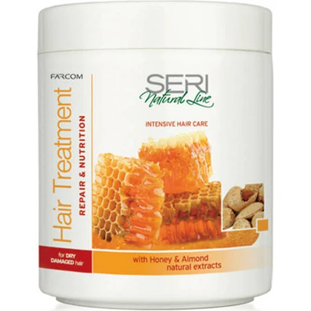 Farcom Seri Seri Natuurlijke Lijnbehandeling Amandel & Honing Herstellend Haarmasker 1000ml