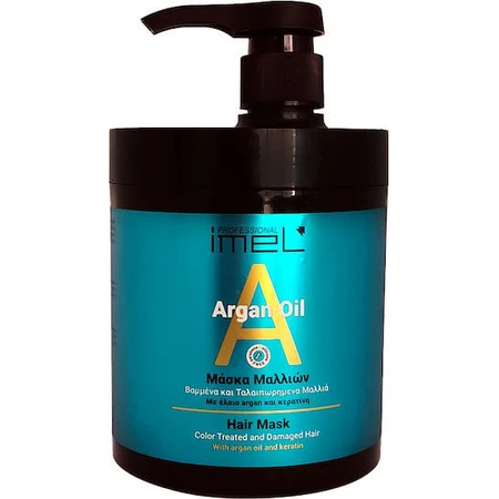 Imel Mascarilla Capilar Reparadora de Aceite de Argán y Queratina 1000ml