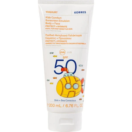 Korres Yogur Confort Niños Crema Solar Emulsión SPF50 200ml