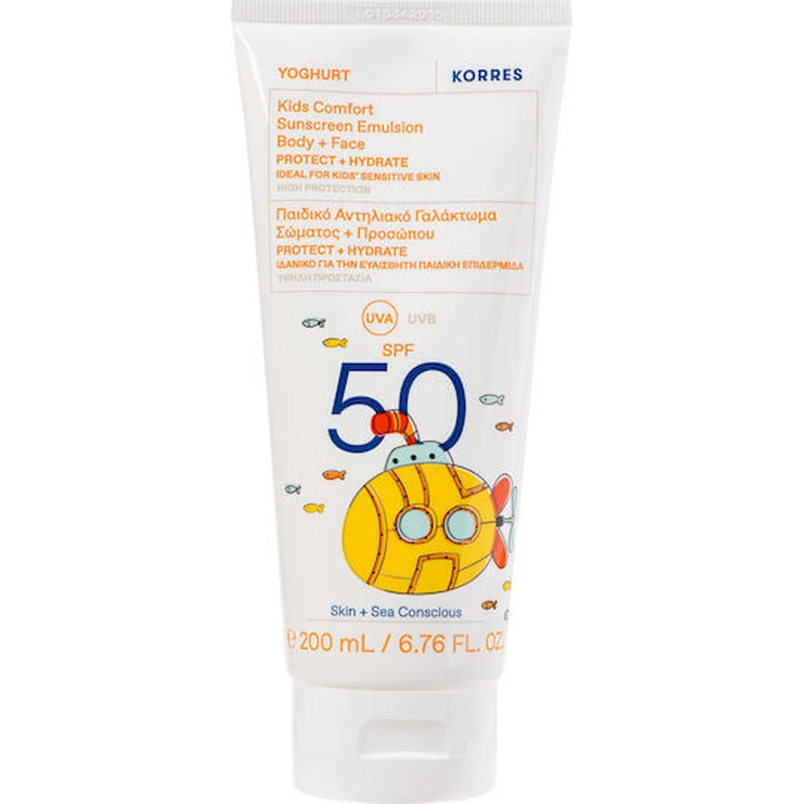 Korres Yogur Confort Niños Crema Solar Emulsión SPF50 200ml
