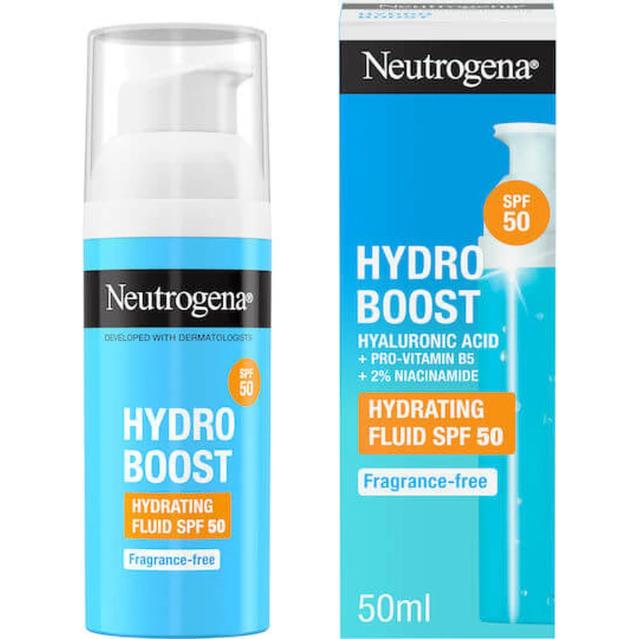 Neutrogena Hydro Boost Day Moisturising, Pigmentation and Brightening Face Cream with SPF50 with Hyaluronic Acid and Vitamin C 50ml