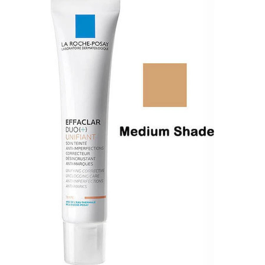 La Roche Posay Effaclar Effaclar Duo+ Gel Facial de Día Unificante Medio 24H Hidratante, Antiedad y Antimanchas con Ceramida 40ml