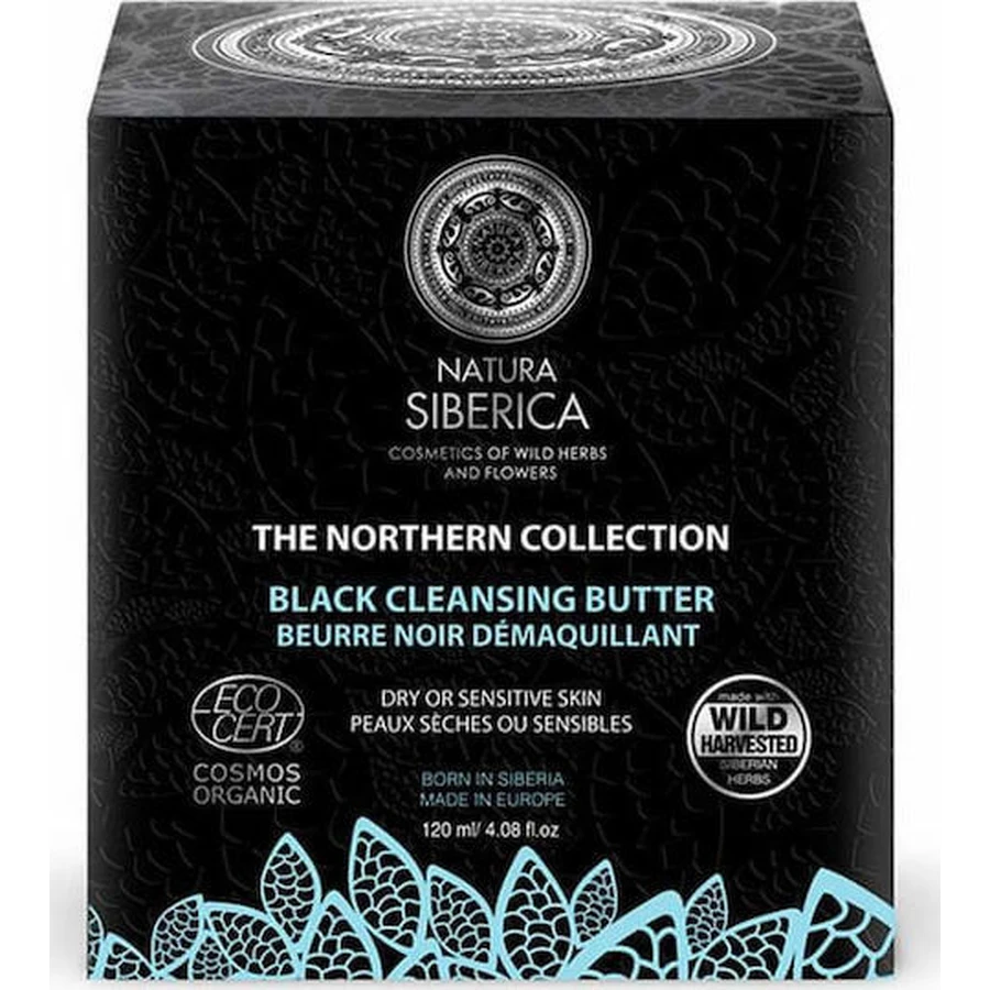 Natura Siberica The Nothern Collection Zwarte Reinigingsboter Gezichts Make-up Verwijderende Crème 120ml