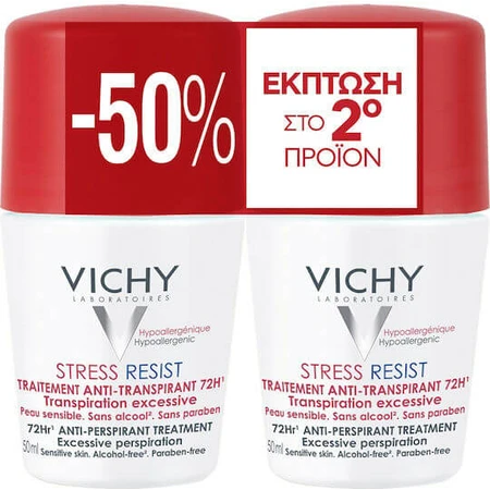 Vichy Stress Resist für übermäßiges Schwitzen Deodorant 72h Roll-On 2x50ml