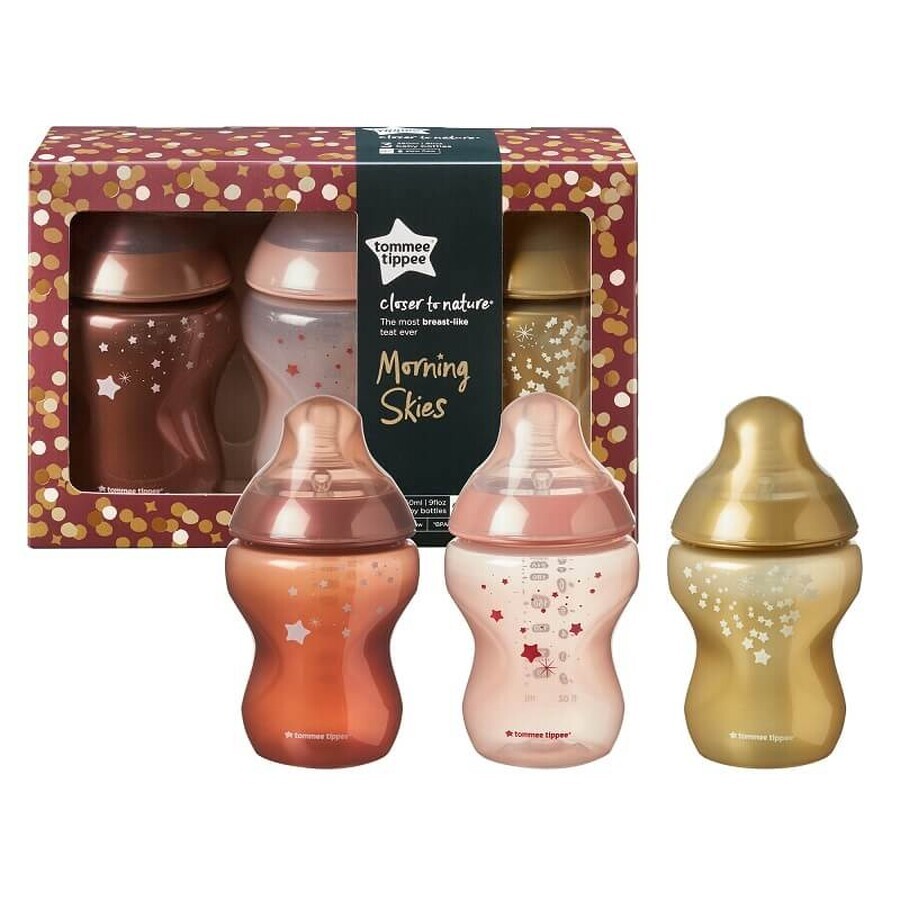Shop 3er Set Flaschen, 0 Monate+ orange Morning Star, 260ml, Tommee Tippee 3er Set Flaschen, 0 Monate+ orange Morning Star, 260ml, Tommee Tippee