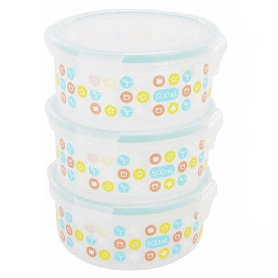 Comprar Juego de 3 tazones herméticos Maxi, 500 ml, Badabulle Juego de 3 tazones herméticos Maxi, 500 ml, Badabulle