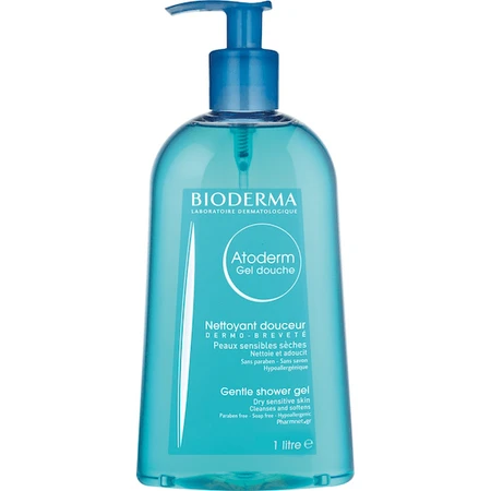 Bioderma Atoderm Gel corporel doux pour peaux sèches et sensibles 1000ml