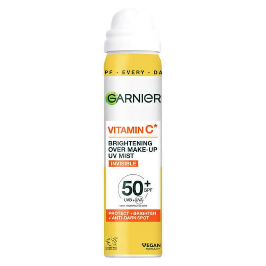 Garnier Vitamin C Aufhellung über Make-up Sonnenschutz Gesicht Nebel SPF50+ 75ml