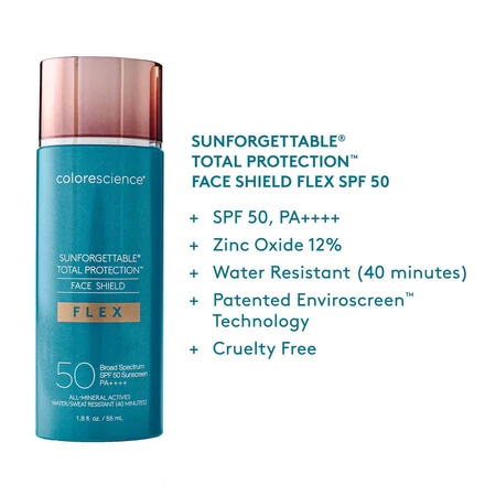 Colorescience Sunforgettable Total Protection Face Shield Flex SPF50 Tono claro, 55 ml