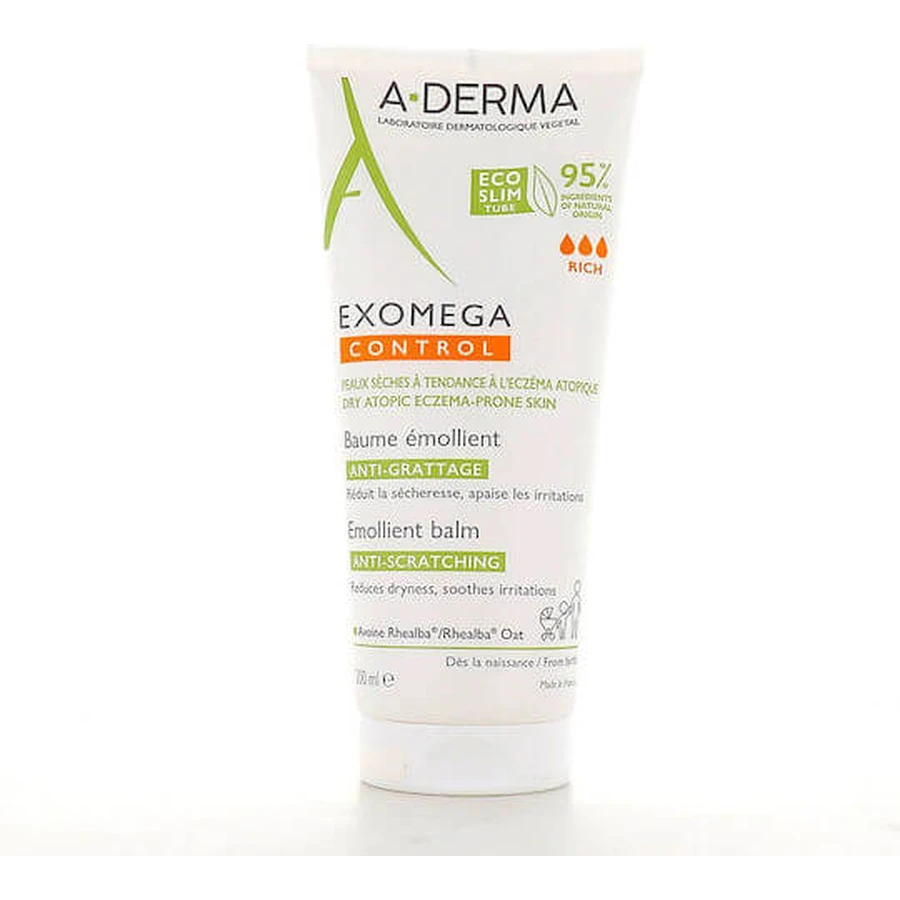 A-Derma Exomega Exomega Control Emollient Balm Moisturizing regenerating balm for atopic skin 200ml