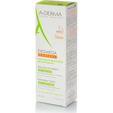 A-Derma Exomega Exomega Control Emollient Balm Moisturizing regenerating balm for atopic skin 200ml