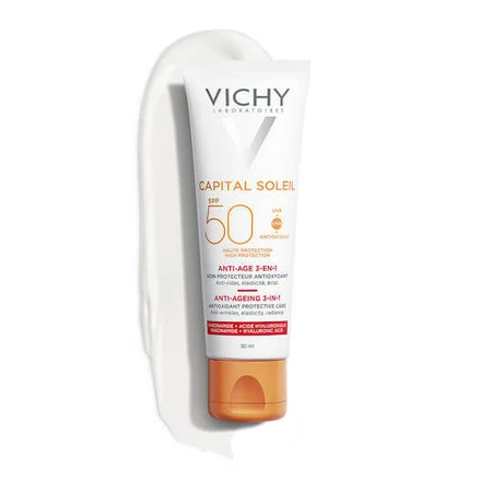 Vichy Capital Soleil Anti-Ageing 3 in 1 Waterproof Zonnebescherming Gezichtscrème SPF50 50ml 50ml
