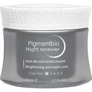 Bioderma Pigmentbio Crema Facial de Noche Antiedad, Manchas Pigmentarias y Blanqueamiento con Vitamina C y Prebióticos 50ml