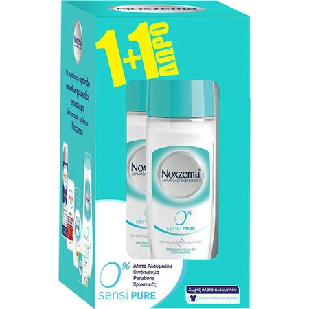Noxzema 0% Sensi Pure Deodorant 48h Roll-On Aluminum Free 2x50ml